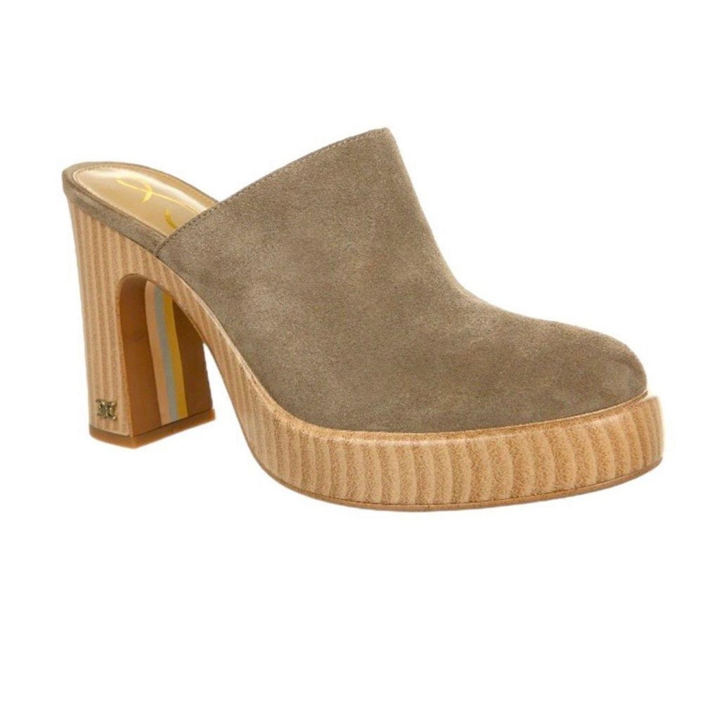 Sam Edelman Shiloh Leather Block Heel Mules – Women's Size 7 –‎ Brand New
